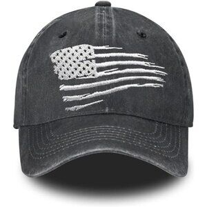 Vintage distressed denim baseball cap embroidered adjustable dad hat women men